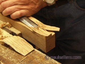 Hope chest – shaping oak legs