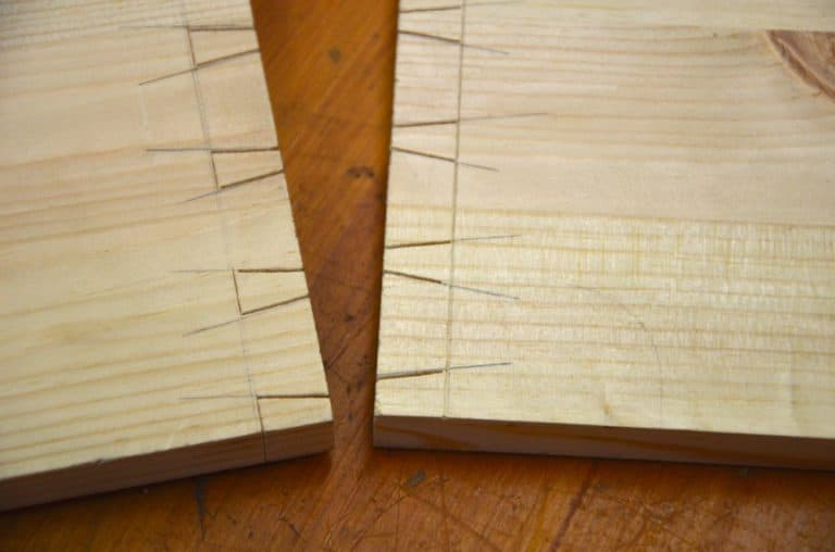 Making the Toolbox – Pare and Chop Dovetails and Pins