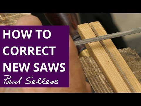 Correcting a New Saw