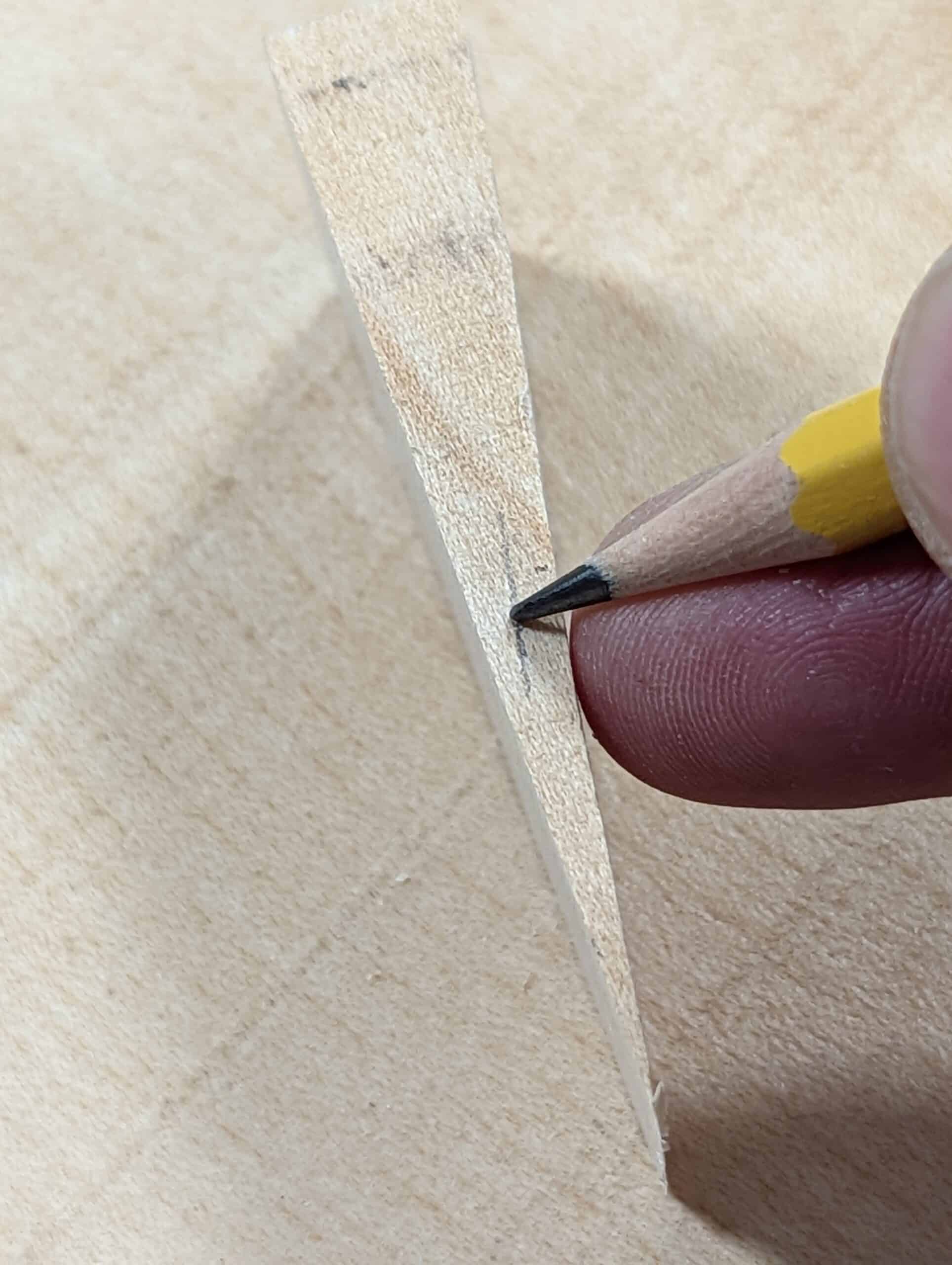Twisted pencil marking knife for woodworking